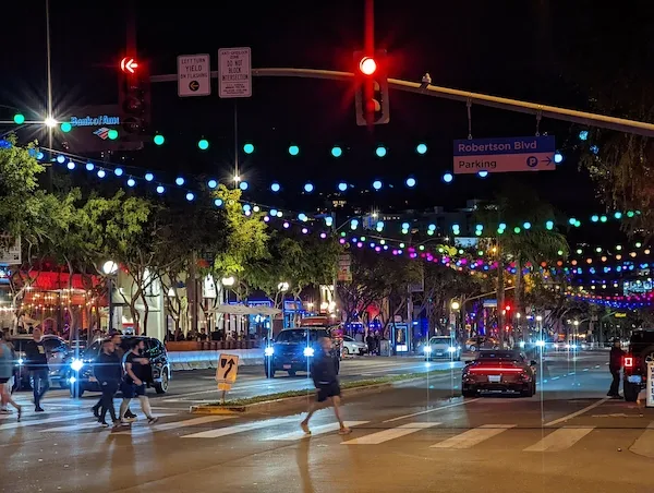 West Hollywood/Santa Monica Blvd in Los Angeles