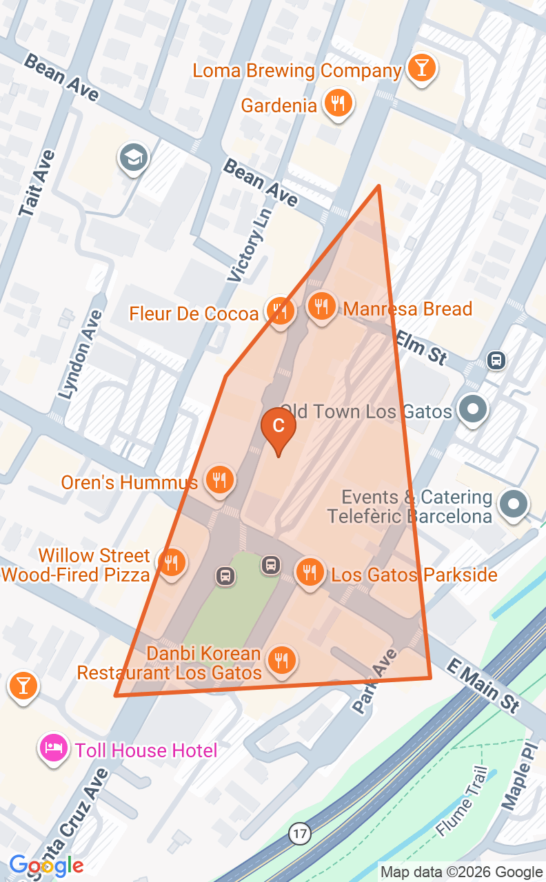 Map of the Los Gatos game zone in Los Gatos
