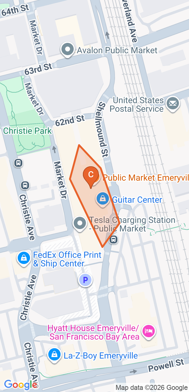 Map of the Public Market game zone in Emeryville