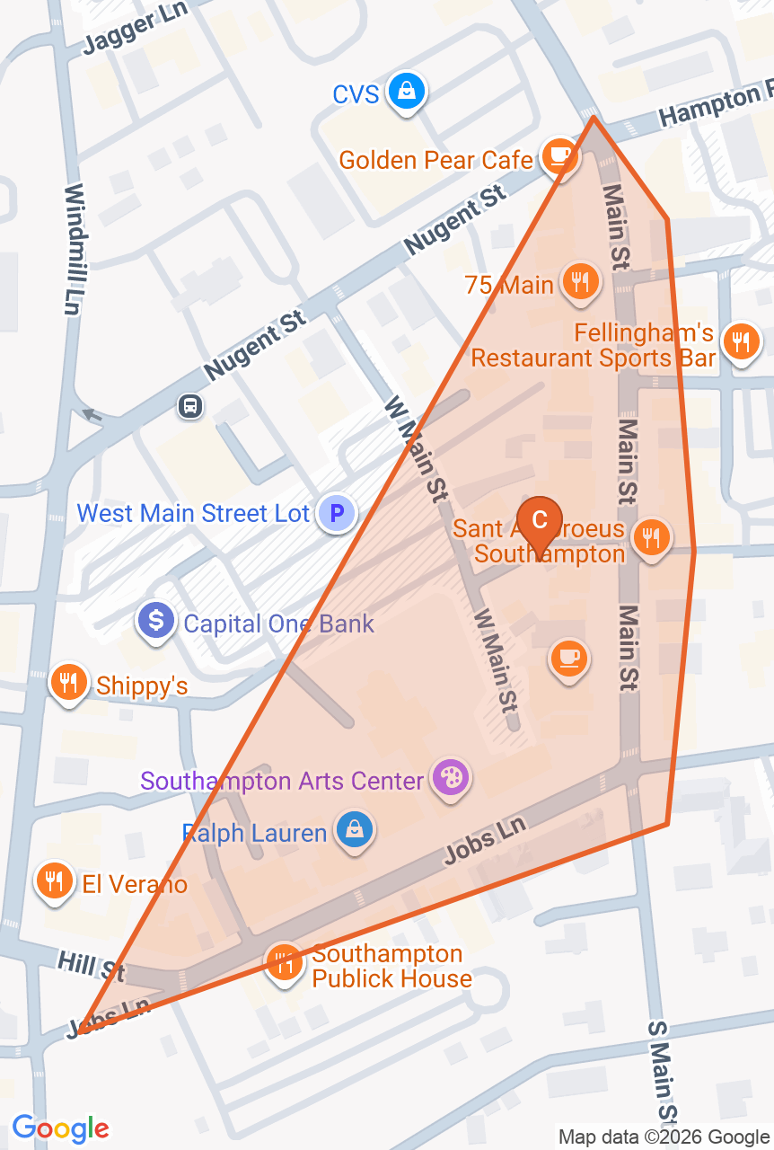 Map of the Downtown game zone in Southampton