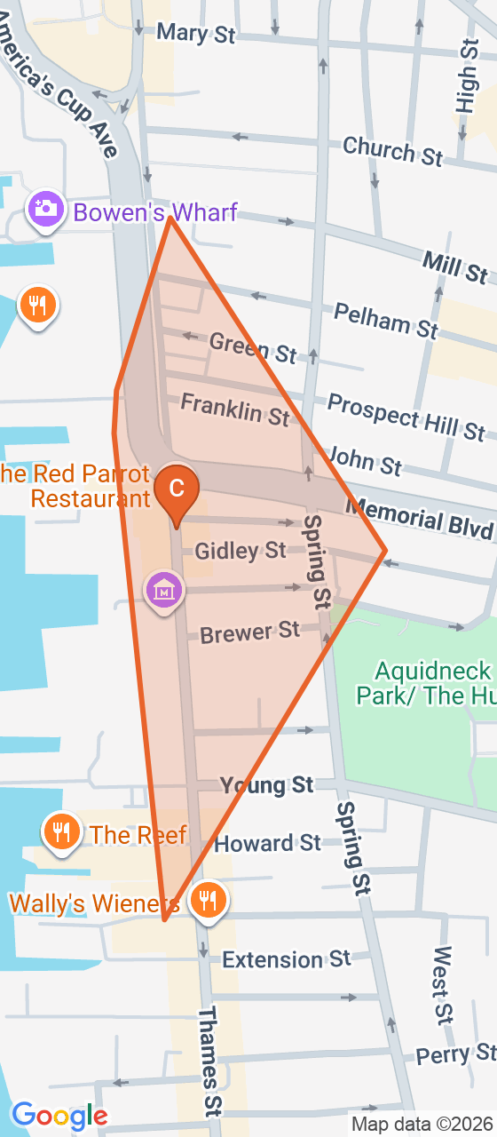 Map of the Downtown game zone in Newport