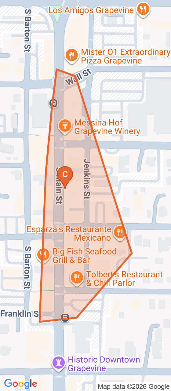 Map of the Grapevine & Gaylord Texan game zone in Dallas