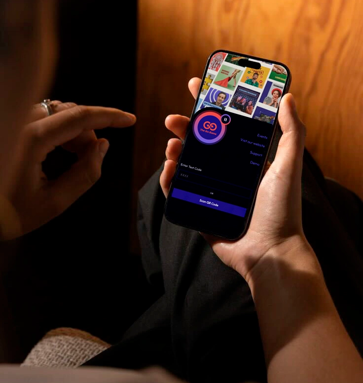 Player using the Go Game phone app