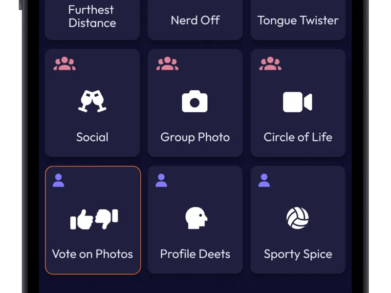 Vote on Photos and Videos — Break-The-Ice Game Show feature