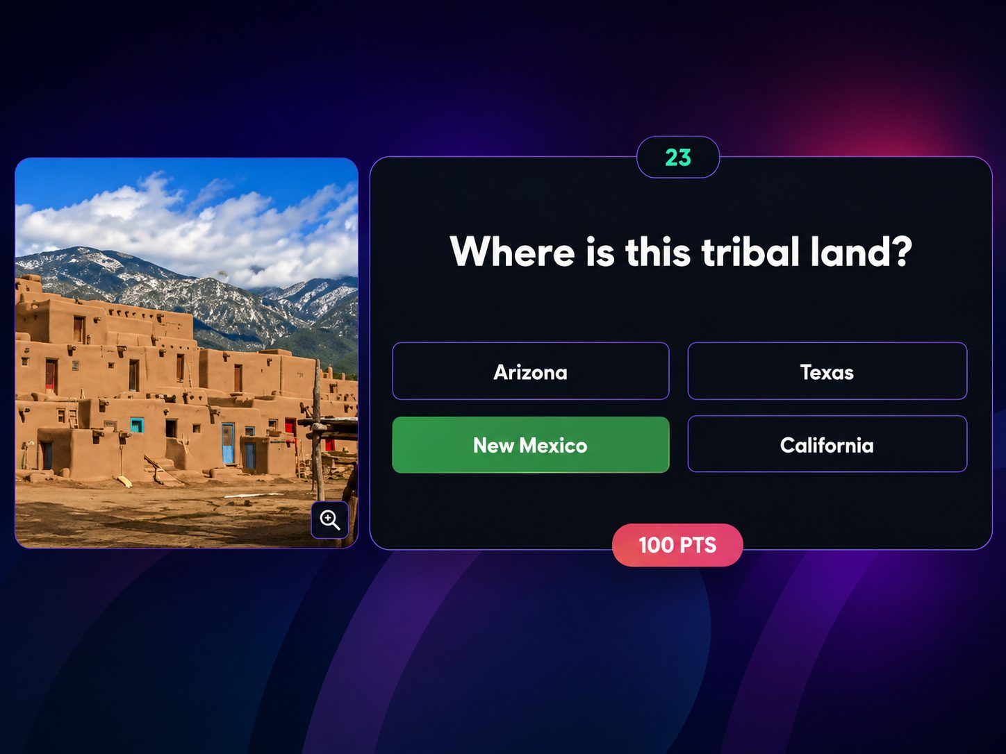 INTERNATIONAL TRIVIA — International Game feature